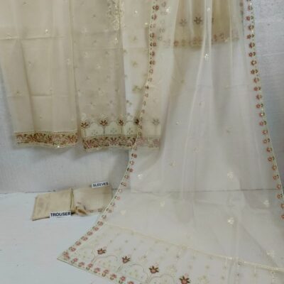 Organza 3 Piece - Embroidered