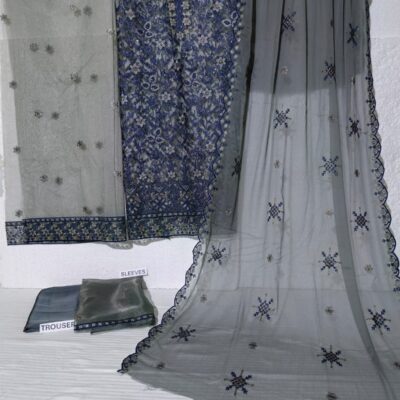 Organza 3 Piece - Embroidered