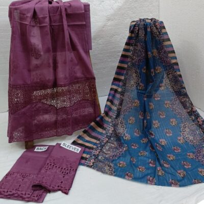 Lawn 3 Piece - Chikankari