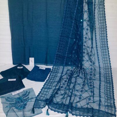 Crinkle Georgette 3 Piece - Embroidered