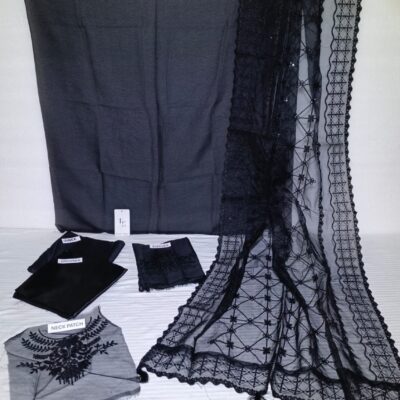 Crinkle Georgette 3 Piece - Embroidered