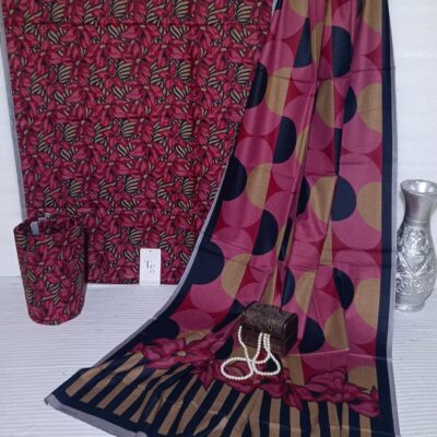 Winter Dhanak 3 Pc Printed